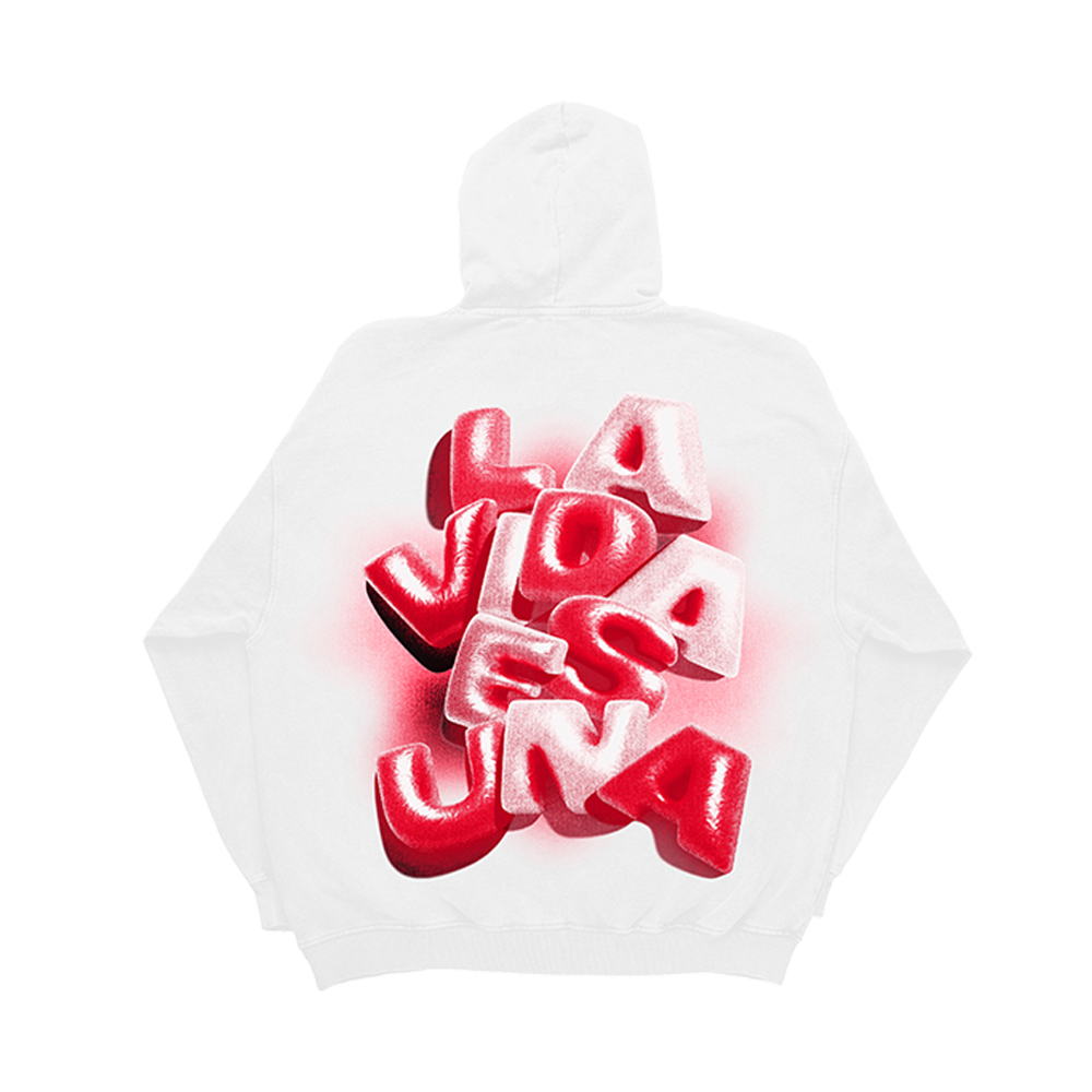 La Vida Es Una Balloon Hoodie Back